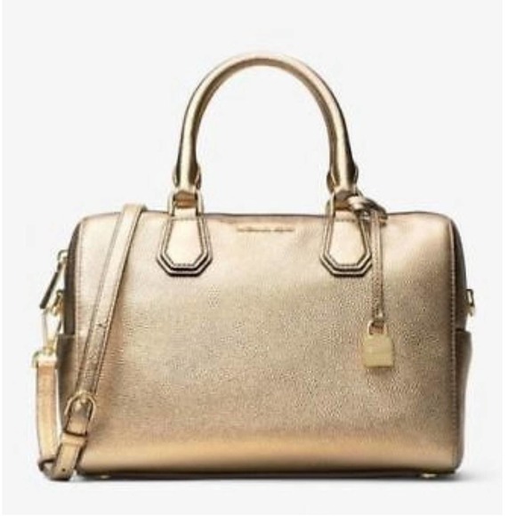 Michael Kors Handbags - Michael Kors Medium Pale Gold Mercer Duffel
